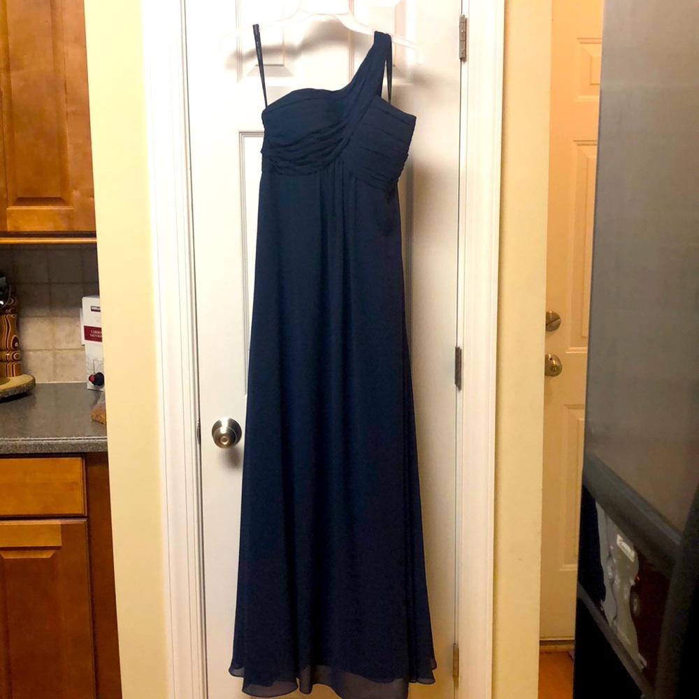 Bill Levkoff Navy Evening Gown